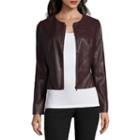 Worthington Pleather Peplum Blazer