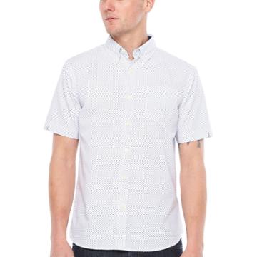 Jachs New York Short Sleeve Pattern Button-front Shirt