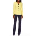 Le Suit Long-sleeve Basket Weave Notch Collar Pant Suit