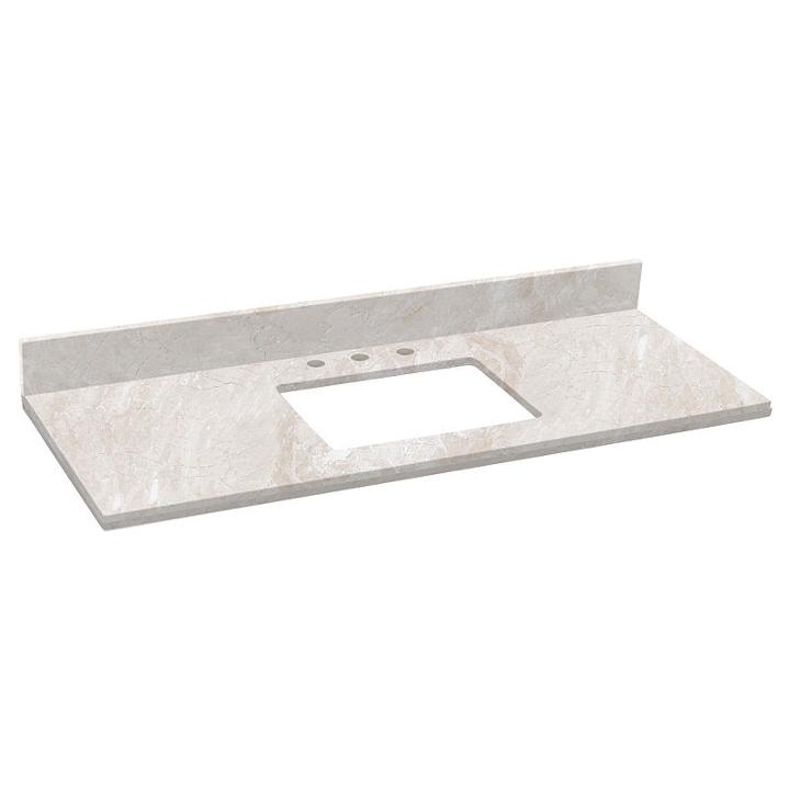 47.6-in. W 18.25-in. D Quartz Top In Beige Colorfor 3h8-in. Faucet