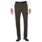 Collection By Michael Strahan Brown Sharkskin Classic Fit Pants