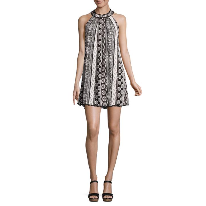 Trixxi Sleeveless Stripe A-line Dress-juniors