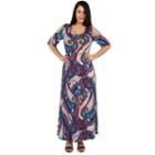24/7 Comfort Apparel Shannon Maxi Dress - Plus