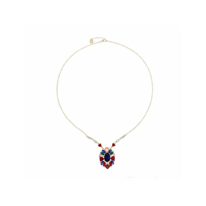 Liz Claiborne Womens Multi Color Pendant Necklace