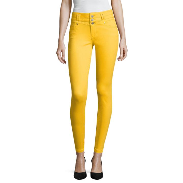 Blue Spice High Waist Ankle Skinny Pants-juniors