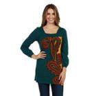 24/7 Comfort Apparel Sweater Knit Victoria Tunic Top