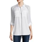 Belle + Sky Long Sleeve Roll Tab Top