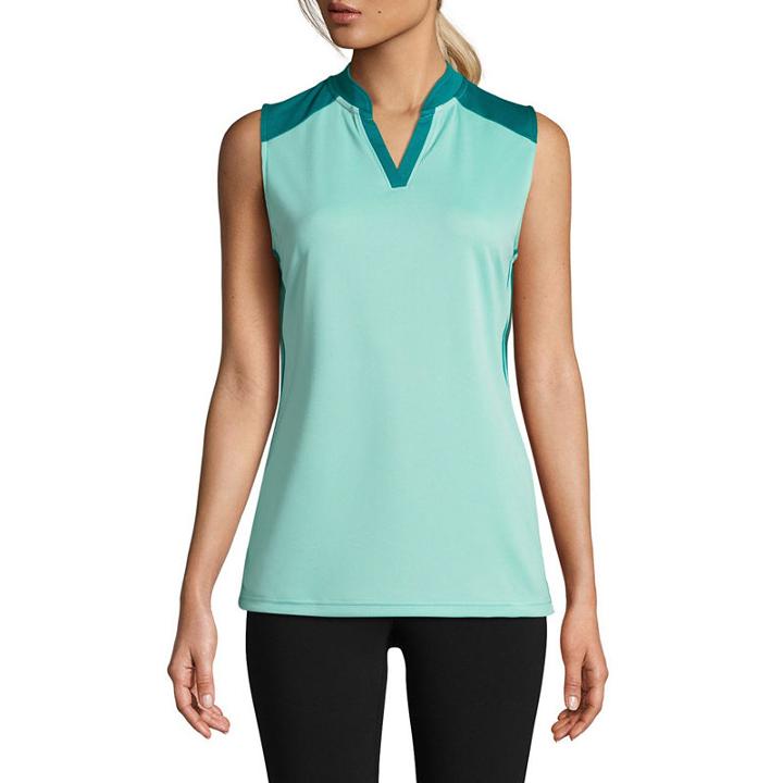 St. John's Bay Active Short Sleevesplit Crew Neckt-shirt-womens