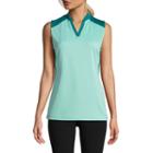 St. John's Bay Active Short Sleevesplit Crew Neckt-shirt-womens