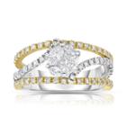Womens 1 1/4 Ct. T.w. White Diamond 14k Gold Bypass Ring