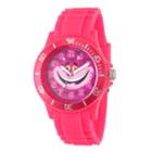 Disney Alice In Wonderland Womens Pink Strap Watch-wds000362