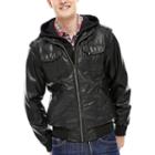 I Jeans By Buffalo Faux-leather Bomber Jacket