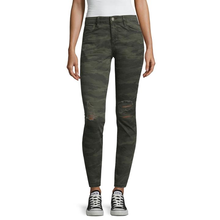 Arizona Ankle Destructed Camo Pants-juniors