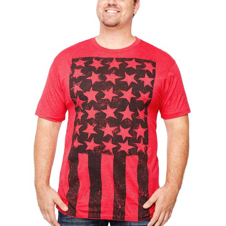 Short Sleeve Americana Graphic T-shirt-big And Tall