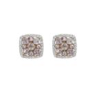 1 1/3 Ct. T.w. Pink Diamond 18k Gold Stud Earrings