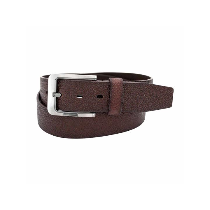 Stacy Adams Brush Nickel Buckle Single Leather Solid Belt