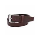 Stacy Adams Brush Nickel Buckle Single Leather Solid Belt