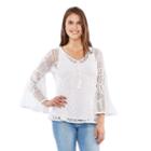 Skyes The Limit St. Lucia Bell Sleeve Patchwork Lace Top- Plus