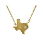 Diamond Accent 14k Yellow Gold Over Silver Texas Pendant Necklace