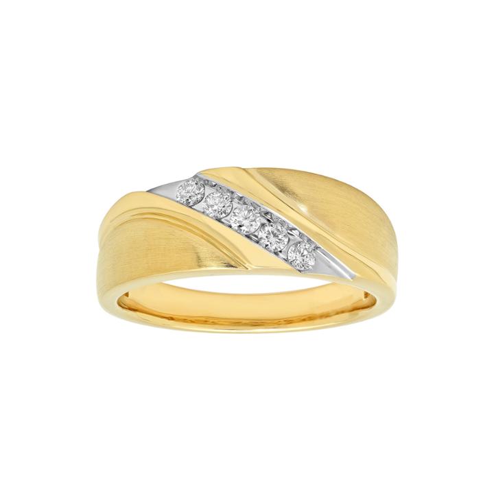 Mens 1/4 Ct. T.w. Diamond 10k Yellow Gold Ring