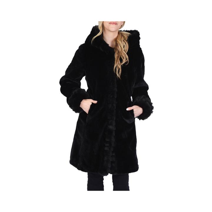 Excelled Faux-fur Short Solid Coat