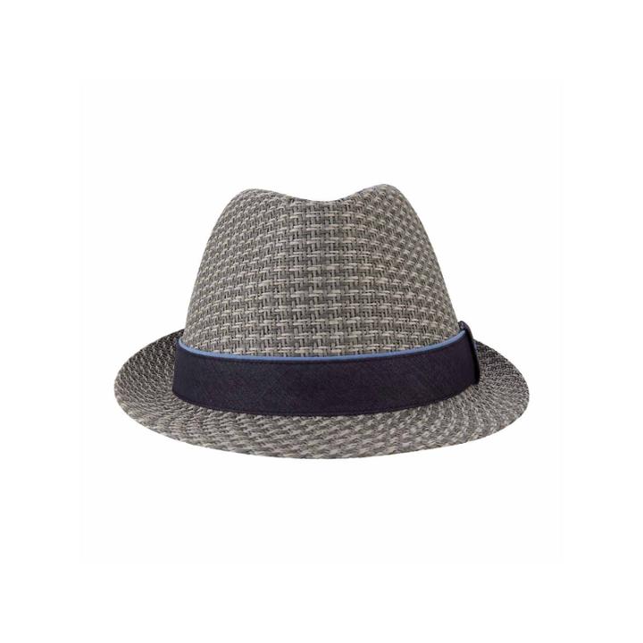 Haggar Tri-color Straw Fedora