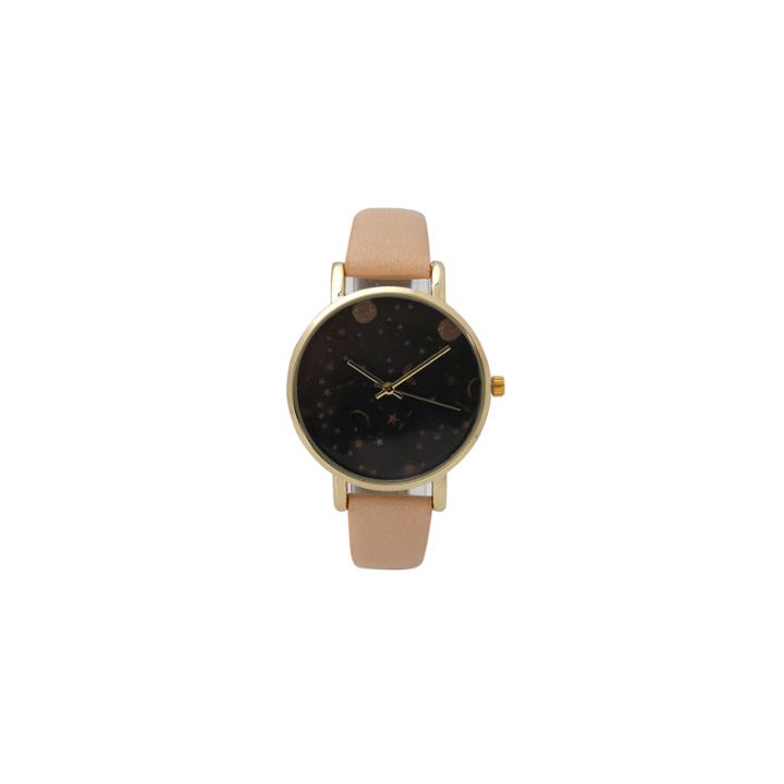 Olivia Pratt Womens Brown Strap Watch-17347beige