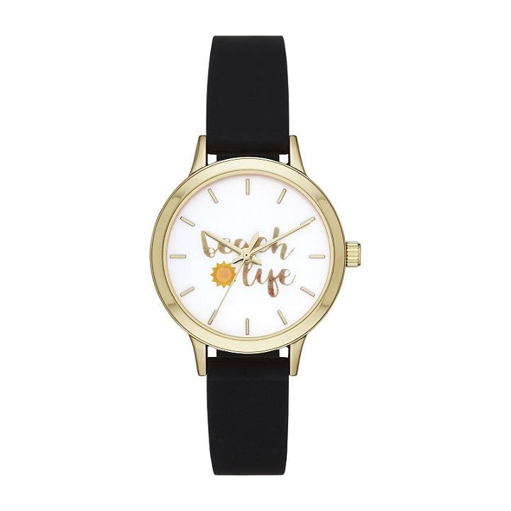 Womens Black Strap Watch-fmdbp001d