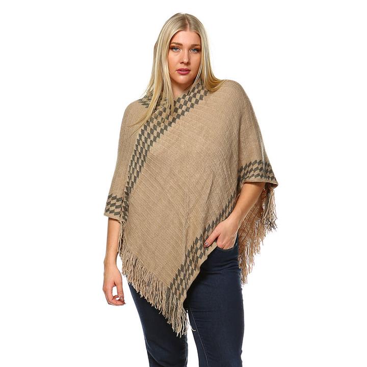 White Mark Nevaeh Poncho-plus