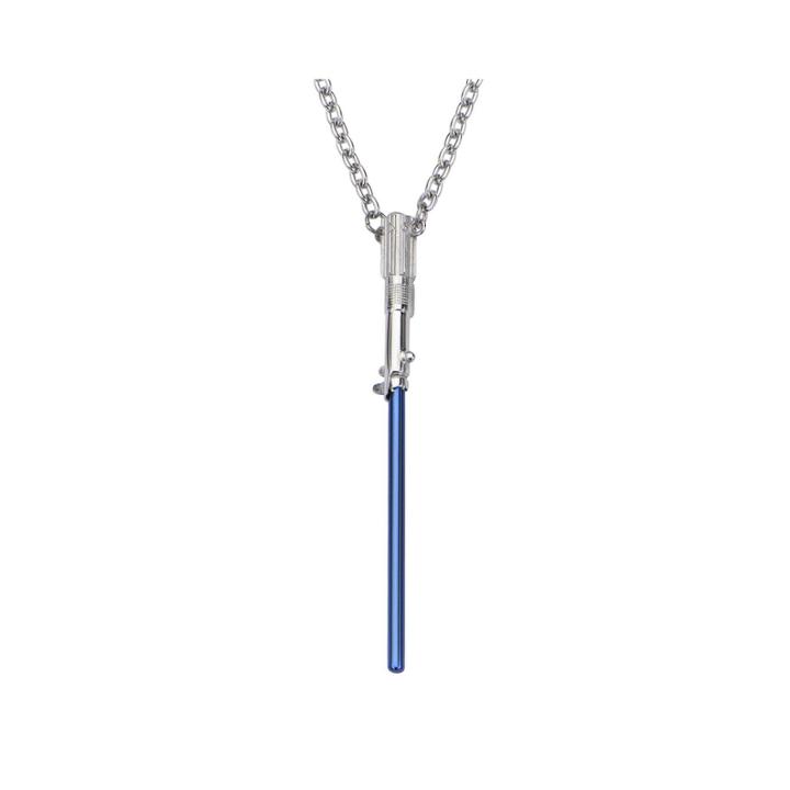 Star Wars Stainless Steel Blue Lightsaber Necklace