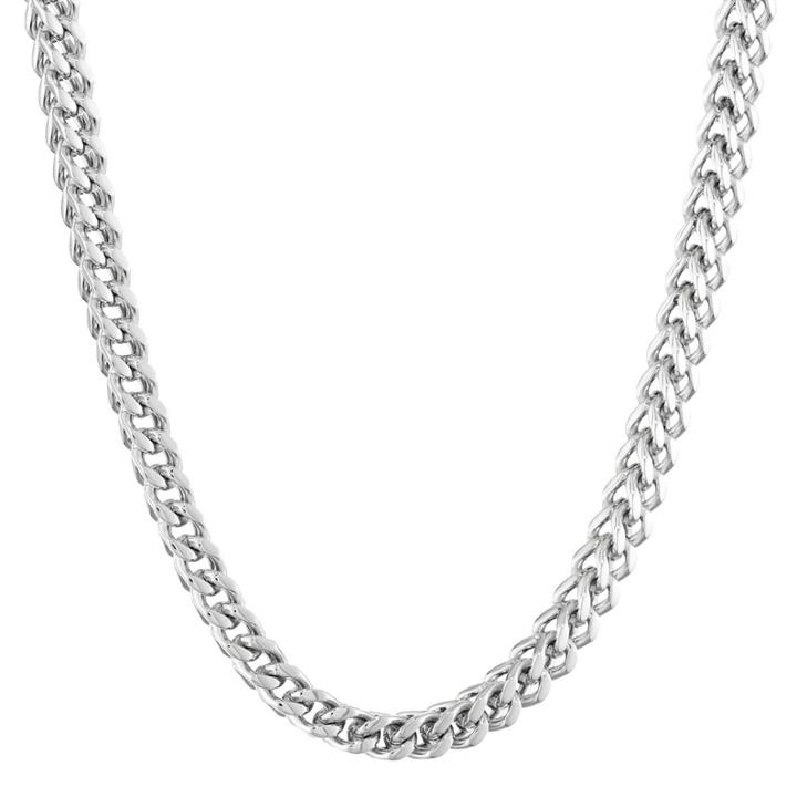 Mens Stainless Steel 24 6mm Foxtail Chain
