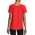Worthington Short Sleeve Scoop Neck T-shirt-womens Talls