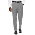 Collection By Michael Strahan Black White Birdseye Flat-front Suit Pants - Classic Fit