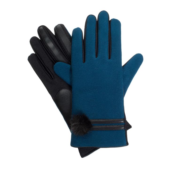 Isotonerwomen's Faux Fur Pom Gloves With Smartouch Technology