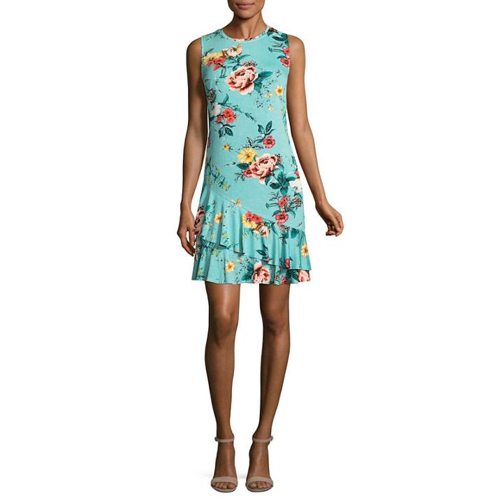 Belle + Sky Sleeveless Ruffle Hem Dress