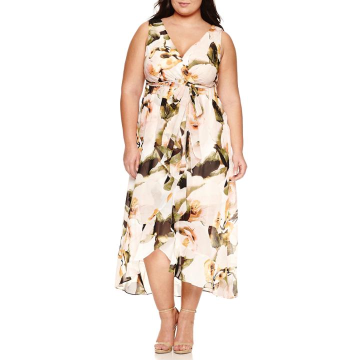 Signature By Sangria Sleeveless Maxi Dress-plus