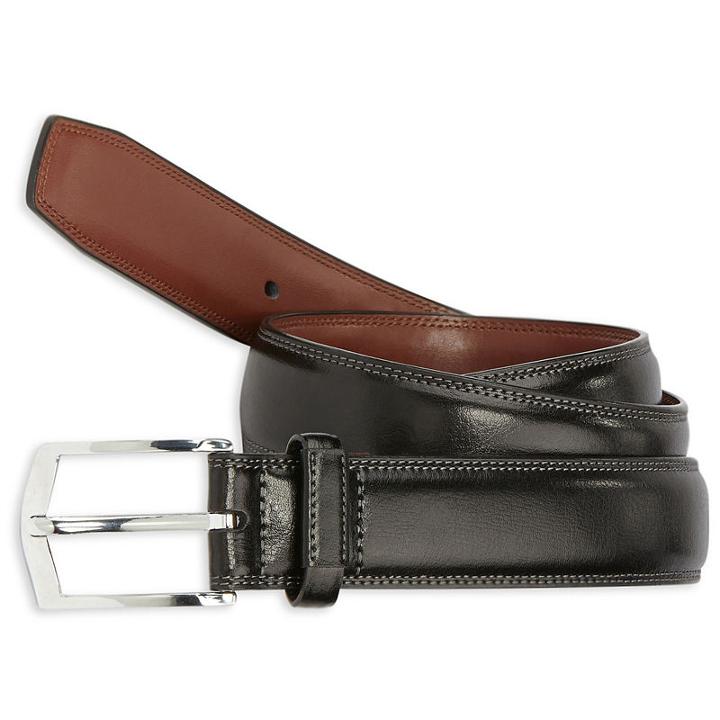 Stafford Black Contrast Stitch Belts