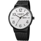 Akribos Xxiv Mens Black Strap Watch-a-996bk