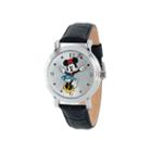 Disney Minnie Mouse Womens Black Strap Watch-w001873