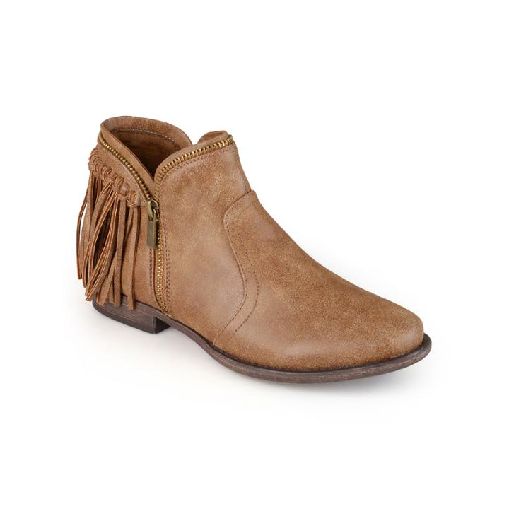 Journee Collection Fringe Womens Ankle Boots
