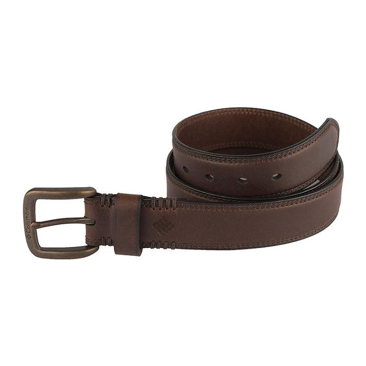 Columbia Leather Double-stitch Casual Men's Belt