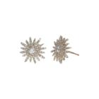 3/4 Ct. T.w. Diamond 14k Rose Gold Starburst Stud Earrings