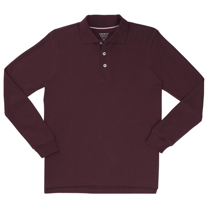 French Toast Ls Pique Polo