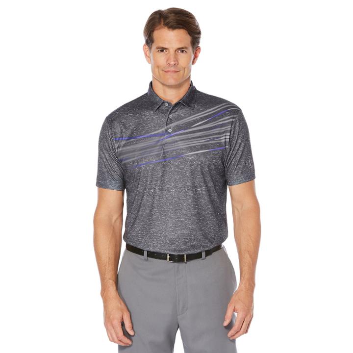 Pga Tour Easy Care Short Sleeve Waves Polo Shirt