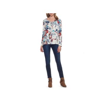 Skye's The Limit Monte Carlo Long Sleeve V Neck Woven Floral Blouse-plus