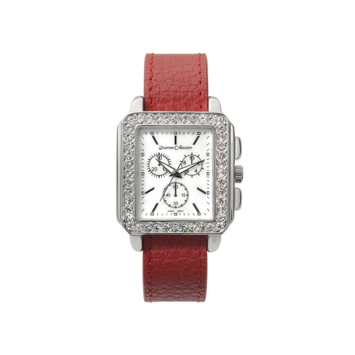 Journee Collection Womens Crystal-accent Interchangeable Strap And Watch Set