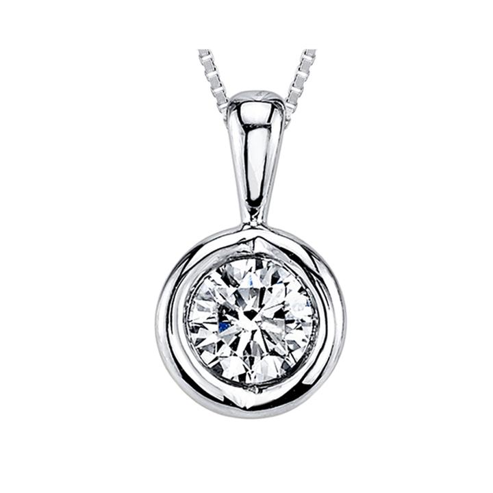 Sirena&trade; 1/8 Ct. T.w. Diamond 14k White Gold Pendant Necklace