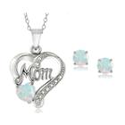 Womens 2-pc. White Opal Sterling Silver Jewelry Set