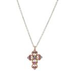 1928 Symbols Of Faith Religious Jewelry Womens Purple Cross Pendant Necklace