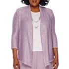 Alfred Dunner Fields 3/4-sleeve Layered Cardigan - Plus